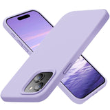 Cordking Designed for iPhone 15 Plus Case, Silicone Ultra Slim Shockproof Protective Phone Case with [Soft Anti-Scratch Microfiber Lining], 6.7 inch, Clove Purple