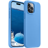 Cordking Designed for iPhone 15 Pro Max Case, Silicone Ultra Slim Shockproof Phone Case with [Soft Anti-Scratch Microfiber Lining], 6.7 inch, Blue