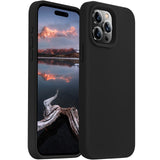 Cordking Designed for iPhone 15 Pro Case, Silicone Ultra Slim Shockproof Protective Phone Case with [Soft Anti-Scratch Microfiber Lining], 6.1 inch, Black