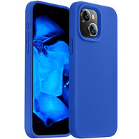 Cordking Compatible with iPhone 15 Plus Case, Silicone Ultra Slim Shockproof Protective Phone Case with [Soft Anti-Scratch Microfiber Lining], 6.7 inch, Klein Blue