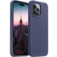 Cordking Designed for iPhone 15 Pro Case, Silicone Ultra Slim Shockproof Protective Phone Case with [Soft Anti-Scratch Microfiber Lining], 6.1 inch, Navy Blue