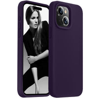 Cordking Designed for iPhone 15 Plus Case, Silicone Ultra Slim Shockproof Protective Phone Case with [Soft Anti-Scratch Microfiber Lining], 6.7 inch, Purple