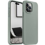 Cordking Designed for iPhone 15 Pro Max Case, Silicone Ultra Slim Shockproof Phone Case with [Soft Anti-Scratch Microfiber Lining], 6.7 inch, Calke Green