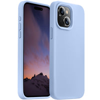 Cordking Designed for iPhone 15 Case,Silicone Ultra Slim Shockproof Protective Phone Case with [Soft Anti-Scratch Microfiber Lining], 6.1 inch, Light Blue