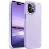 Cordking Designed for iPhone 15 Case,Silicone Ultra Slim Shockproof Protective Phone Case with [Soft Anti-Scratch Microfiber Lining], 6.1 inch, Clove Purple