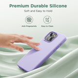 Cordking Designed for iPhone 15 Case,Silicone Ultra Slim Shockproof Protective Phone Case with [Soft Anti-Scratch Microfiber Lining], 6.1 inch, Clove Purple