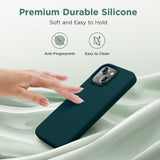 Cordking Designed for iPhone 15 Case,Silicone Ultra Slim Shockproof Protective Phone Case with [Soft Anti-Scratch Microfiber Lining], 6.1 inch, Teal