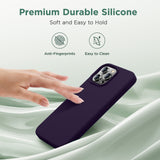 Cordking Designed for iPhone 15 Pro Case, Silicone Ultra Slim Shockproof Protective Phone Case with [Soft Anti-Scratch Microfiber Lining], 6.1 inch, Purple