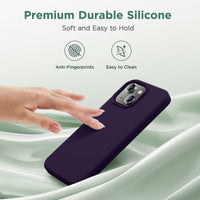 Cordking Designed for iPhone 15 Plus Case, Silicone Ultra Slim Shockproof Protective Phone Case with [Soft Anti-Scratch Microfiber Lining], 6.7 inch, Purple