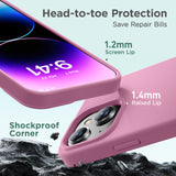 Cordking Designed for iPhone 15 Plus Case, Silicone Ultra Slim Shockproof Protective Phone Case with [Soft Anti-Scratch Microfiber Lining], 6.7 inch, Lilac Purple