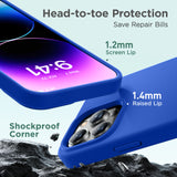 Cordking Designed for iPhone 15 Pro Case, Silicone Ultra Slim Shockproof Protective Phone Case with [Soft Anti-Scratch Microfiber Lining], 6.1 inch, Klein Blue