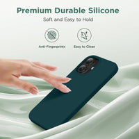 Cordking for iPhone 17 Case, Silicone Ultra Slim Shockproof Protective Phone Case with [Soft Anti-Scratch Microfiber Lining], 6.3 inch, Teal
