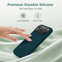 Cordking for iPhone 17 Pro Case, Silicone Ultra Slim Shockproof Protective Phone Case with [Soft Anti-Scratch Microfiber Lining], 6.3 inch, Teal
