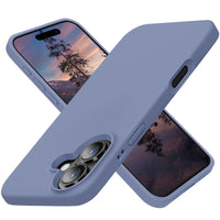 Cordking Designed for iPhone 16 Plus Case, Silicone Ultra Slim Shockproof Protective Phone Case with [Soft Anti-Scratch Microfiber Lining], 6.7 inch, Lavender Gray