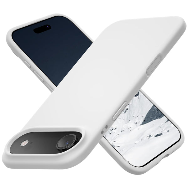 Cordking for iPhone Air Case, Silicone Ultra Slim Shockproof Protective Phone Case with [Soft Anti-Scratch Microfiber Lining], 6.5 inch, White