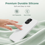 Cordking for iPhone 17 Case, Silicone Ultra Slim Shockproof Protective Phone Case with [Soft Anti-Scratch Microfiber Lining], 6.3 inch, White