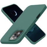 Cordking Designed for iPhone 16 Pro Max Case, Silicone Ultra Slim Shockproof Protective Phone Case with [Soft Anti-Scratch Microfiber Lining], 6.9 inch, Midnight Green