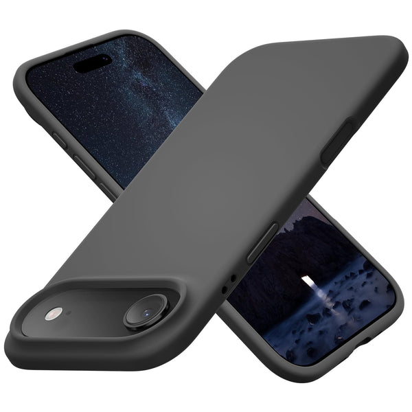 Cordking for iPhone Air Case, Silicone Ultra Slim Shockproof Protective Phone Case with [Soft Anti-Scratch Microfiber Lining], 6.5 inch, Space Gray