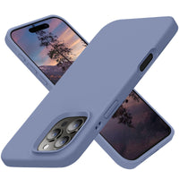 Cordking Designed for iPhone 16 Pro Case, Silicone Ultra Slim Shockproof Protective Phone Case with [Soft Anti-Scratch Microfiber Lining], 6.3 inch, Lavender Gray