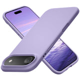 Cordking for iPhone Air Case, Silicone Ultra Slim Shockproof Protective Phone Case with [Soft Anti-Scratch Microfiber Lining], 6.5 inch, Clove Purple