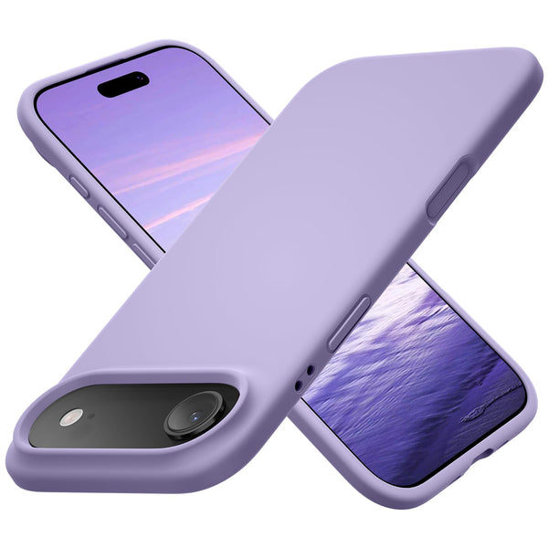 Cordking for iPhone Air Case, Silicone Ultra Slim Shockproof Protective Phone Case with [Soft Anti-Scratch Microfiber Lining], 6.5 inch, Clove Purple