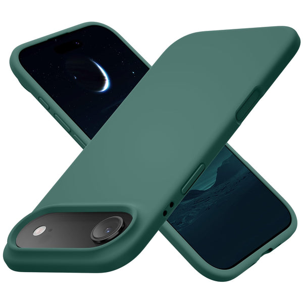 Cordking for iPhone Air Case, Silicone Ultra Slim Shockproof Protective Phone Case with [Soft Anti-Scratch Microfiber Lining], 6.5 inch, Midnight Green