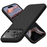 Cordking for iPhone 17 Pro Case, Silicone Ultra Slim Shockproof Protective Phone Case with [Soft Anti-Scratch Microfiber Lining], 6.3 inch, Black