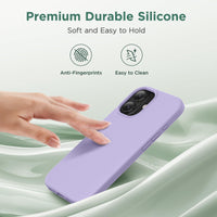 Cordking for iPhone 17 Case, Silicone Ultra Slim Shockproof Protective Phone Case with [Soft Anti-Scratch Microfiber Lining], 6.3 inch, Clove Purple