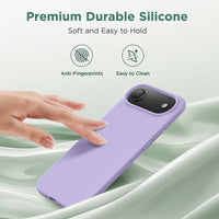 Cordking for iPhone Air Case, Silicone Ultra Slim Shockproof Protective Phone Case with [Soft Anti-Scratch Microfiber Lining], 6.5 inch, Clove Purple