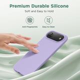 Cordking for iPhone Air Case, Silicone Ultra Slim Shockproof Protective Phone Case with [Soft Anti-Scratch Microfiber Lining], 6.5 inch, Clove Purple