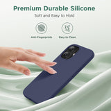 Cordking for iPhone 17 Case, Silicone Ultra Slim Shockproof Protective Phone Case with [Soft Anti-Scratch Microfiber Lining], 6.3 inch, Navy Blue