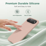 Cordking for iPhone Air Case, Silicone Ultra Slim Shockproof Protective Phone Case with [Soft Anti-Scratch Microfiber Lining], 6.5 inch, Pinksand