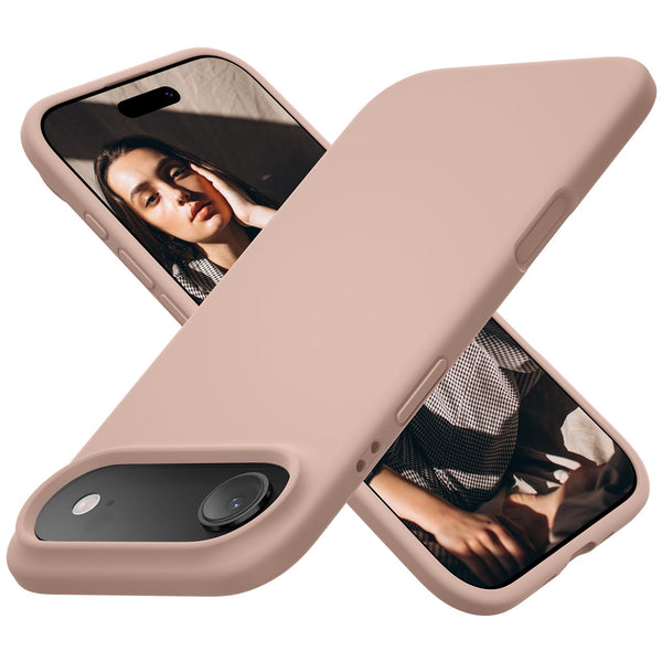 Cordking for iPhone Air Case, Silicone Ultra Slim Shockproof Protective Phone Case with [Soft Anti-Scratch Microfiber Lining], 6.5 inch, Pinksand