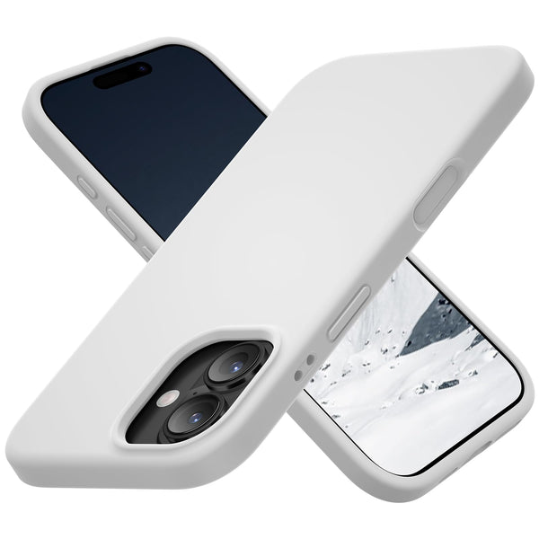 Cordking for iPhone 17 Case, Silicone Ultra Slim Shockproof Protective Phone Case with [Soft Anti-Scratch Microfiber Lining], 6.3 inch, White