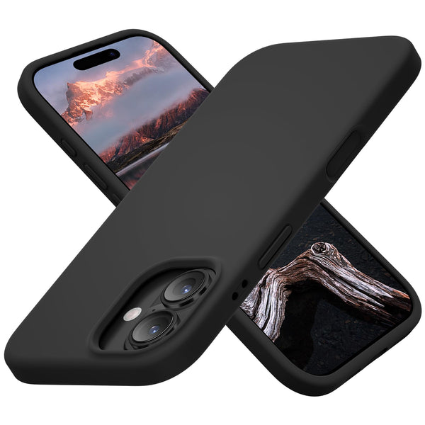 Cordking for iPhone 17 Case, Silicone Ultra Slim Shockproof Protective Phone Case with [Soft Anti-Scratch Microfiber Lining], 6.3 inch, Black