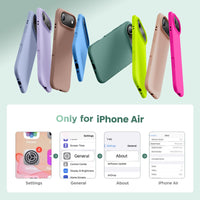 Cordking for iPhone Air Case, Silicone Ultra Slim Shockproof Protective Phone Case with [Soft Anti-Scratch Microfiber Lining], 6.5 inch, Space Gray