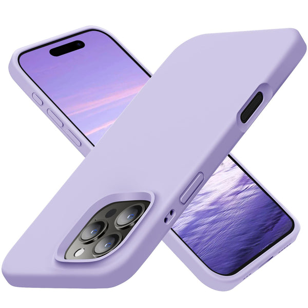 Cordking Designed for iPhone 16 Pro Max Case, Silicone Ultra Slim Shockproof Protective Phone Case with [Soft Anti-Scratch Microfiber Lining], 6.9 inch, Clove Purple