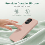 Cordking for iPhone 17 Case, Silicone Ultra Slim Shockproof Protective Phone Case with [Soft Anti-Scratch Microfiber Lining], 6.3 inch, Pinksand