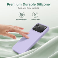 Cordking for iPhone 17 Pro Case, Silicone Ultra Slim Shockproof Protective Phone Case with [Soft Anti-Scratch Microfiber Lining], 6.3 inch, Clove Purple