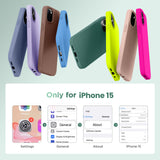 Cordking Designed for iPhone 15 Case,Silicone Ultra Slim Shockproof Protective Phone Case with [Soft Anti-Scratch Microfiber Lining], 6.1 inch, Alpine Green