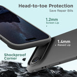 Cordking for iPhone Air Case, Silicone Ultra Slim Shockproof Protective Phone Case with [Soft Anti-Scratch Microfiber Lining], 6.5 inch, Space Gray