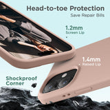 Cordking for iPhone 17 Case, Silicone Ultra Slim Shockproof Protective Phone Case with [Soft Anti-Scratch Microfiber Lining], 6.3 inch, Pinksand