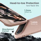 Cordking for iPhone Air Case, Silicone Ultra Slim Shockproof Protective Phone Case with [Soft Anti-Scratch Microfiber Lining], 6.5 inch, Pinksand