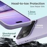 Cordking for iPhone 17 Pro Case, Silicone Ultra Slim Shockproof Protective Phone Case with [Soft Anti-Scratch Microfiber Lining], 6.3 inch, Clove Purple