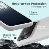 Cordking for iPhone 17 Pro Case, Silicone Ultra Slim Shockproof Protective Phone Case with [Soft Anti-Scratch Microfiber Lining], 6.3 inch, White
