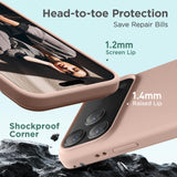 Cordking for iPhone 17 Pro Case, Silicone Ultra Slim Shockproof Protective Phone Case with [Soft Anti-Scratch Microfiber Lining], 6.3 inch, Pinksand
