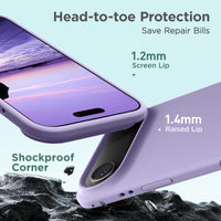Cordking for iPhone Air Case, Silicone Ultra Slim Shockproof Protective Phone Case with [Soft Anti-Scratch Microfiber Lining], 6.5 inch, Clove Purple