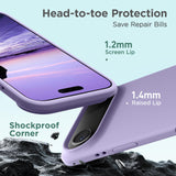 Cordking for iPhone Air Case, Silicone Ultra Slim Shockproof Protective Phone Case with [Soft Anti-Scratch Microfiber Lining], 6.5 inch, Clove Purple