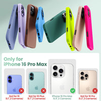 Cordking Designed for iPhone 16 Pro Max Case, Silicone Ultra Slim Shockproof Protective Phone Case with [Soft Anti-Scratch Microfiber Lining], 6.9 inch, Calke Green