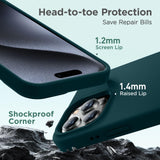 Cordking Designed for iPhone 16 Pro Max Case, Silicone Ultra Slim Shockproof Protective Phone Case with [Soft Anti-Scratch Microfiber Lining], 6.9 inch, Teal